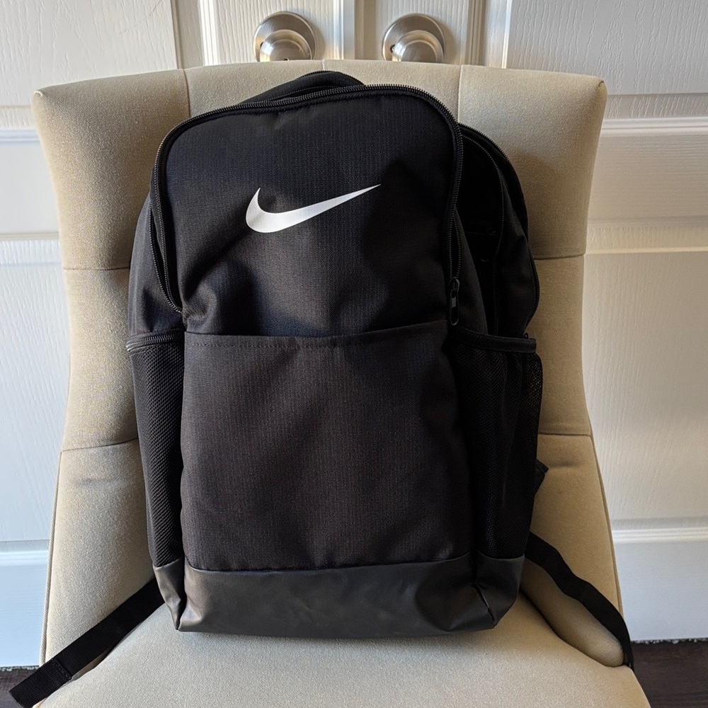 Nike Black Backpack with White Swoosh